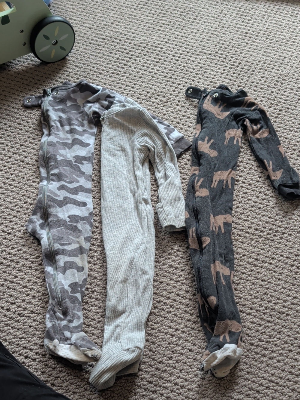 3 Pairs Of Onsies, Light Gray From Old Navy. 12 Months